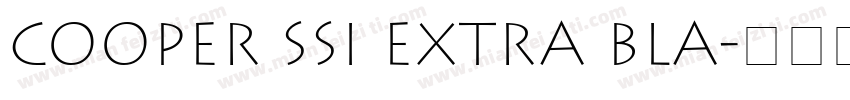 Cooper SSi Extra Bla字体转换